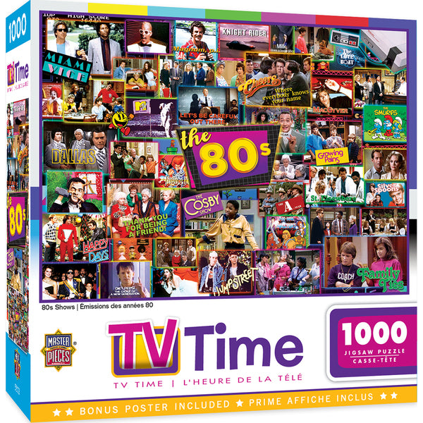 TV Time - 80s Shows 1000 Piece Jigsaw Puzzle