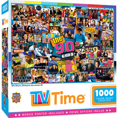 TV Time - 90s Shows 1000 Piece Jigsaw Puzzle