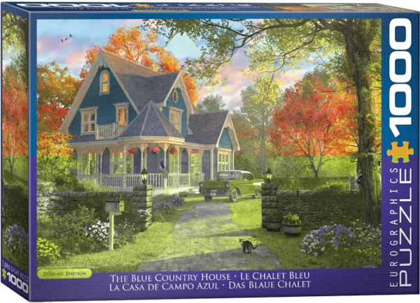 The Blue Country House 1000 Piece Puzzle