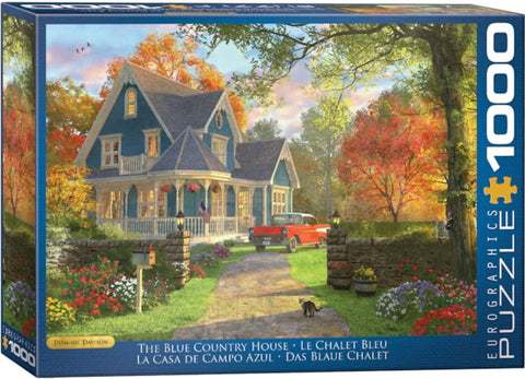 The Blue Country House 1000 Piece Puzzle