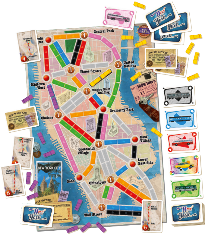  Ticket to Ride Board Game, Family Board Game, Board Game for  Adults and Family, Train Game, Ages 8+, For 2 to 5 players