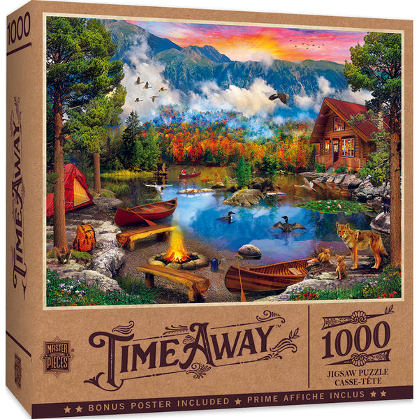 Time Away - Sunset Canoe 1000 Piece Jigsaw Puzzle