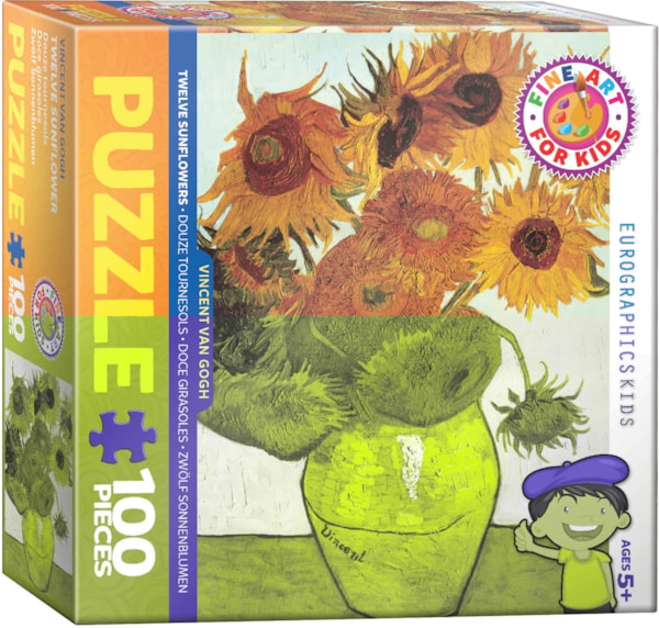 Twelve Sunflowers by VanGogh 100 piece Puzzle