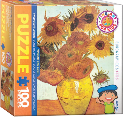 Twelve Sunflowers by VanGogh 100 piece Puzzle