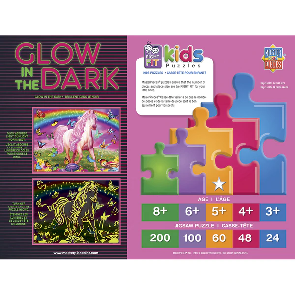 60 Piece Jigsaw Puzzle  Rainbow World Glow-in-the-dark