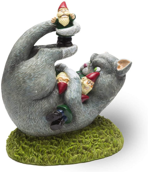 Cat Attack Garden Gnome