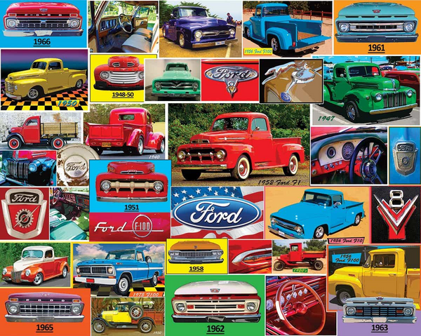 Classic Ford Pickups — 1000 Piece Jigsaw Puzzle