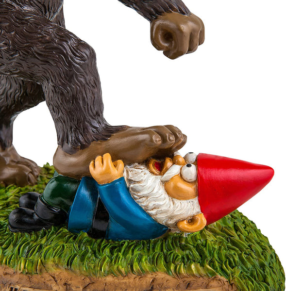 Sasquatch the Gnome Wrecker Garden Statue