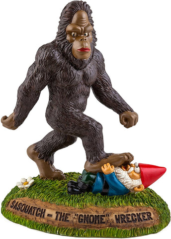 Sasquatch the Gnome Wrecker Garden Statue