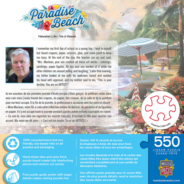 550 Piece Puzzle-Paradise Beach-  Hawaiian Life
