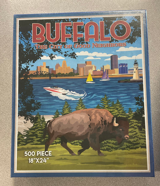 Buffalo Poster Art- The City Of Good Neighbors - 500pc Puzzle