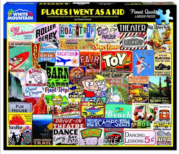 1000 Piece Jigsaw Puzzle - Places I Went As A Kid