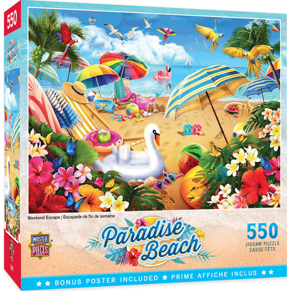 550 Piece Puzzle -Paradise Beach- Weekend Escape